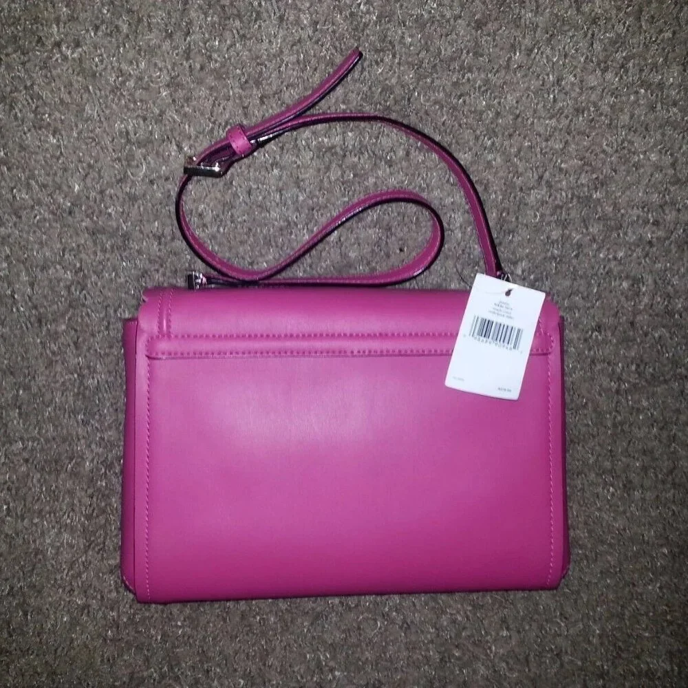 KATE SPADE-New York-Maple Court Jazmin-Pink Smooth Leather Crossbody-NWT - Picture 3 of 6